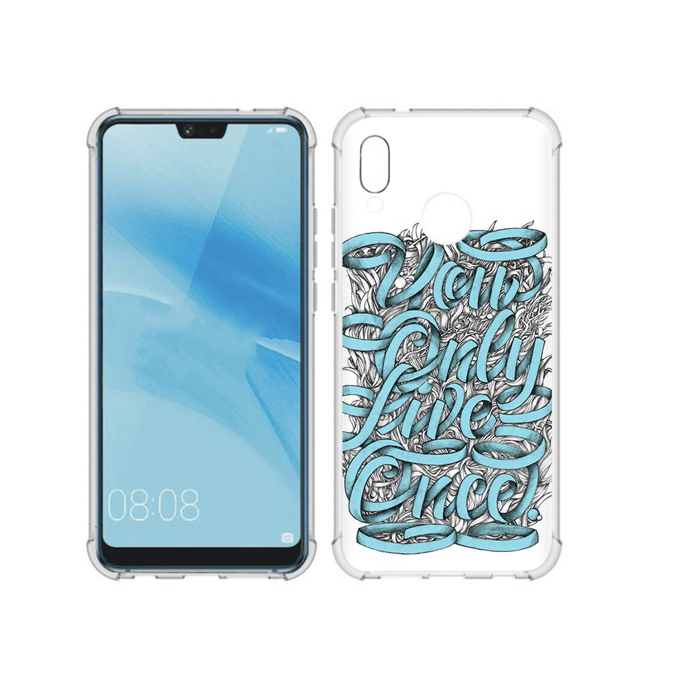 Чехол MyPads Tocco для Huawei P20 Lite слова из ленты абстракция (PT130405.51.607)