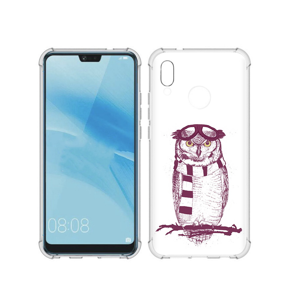 

Чехол MyPads Tocco для Huawei P20 Lite сова-летчик (PT130405.51.612), Прозрачный, Tocco