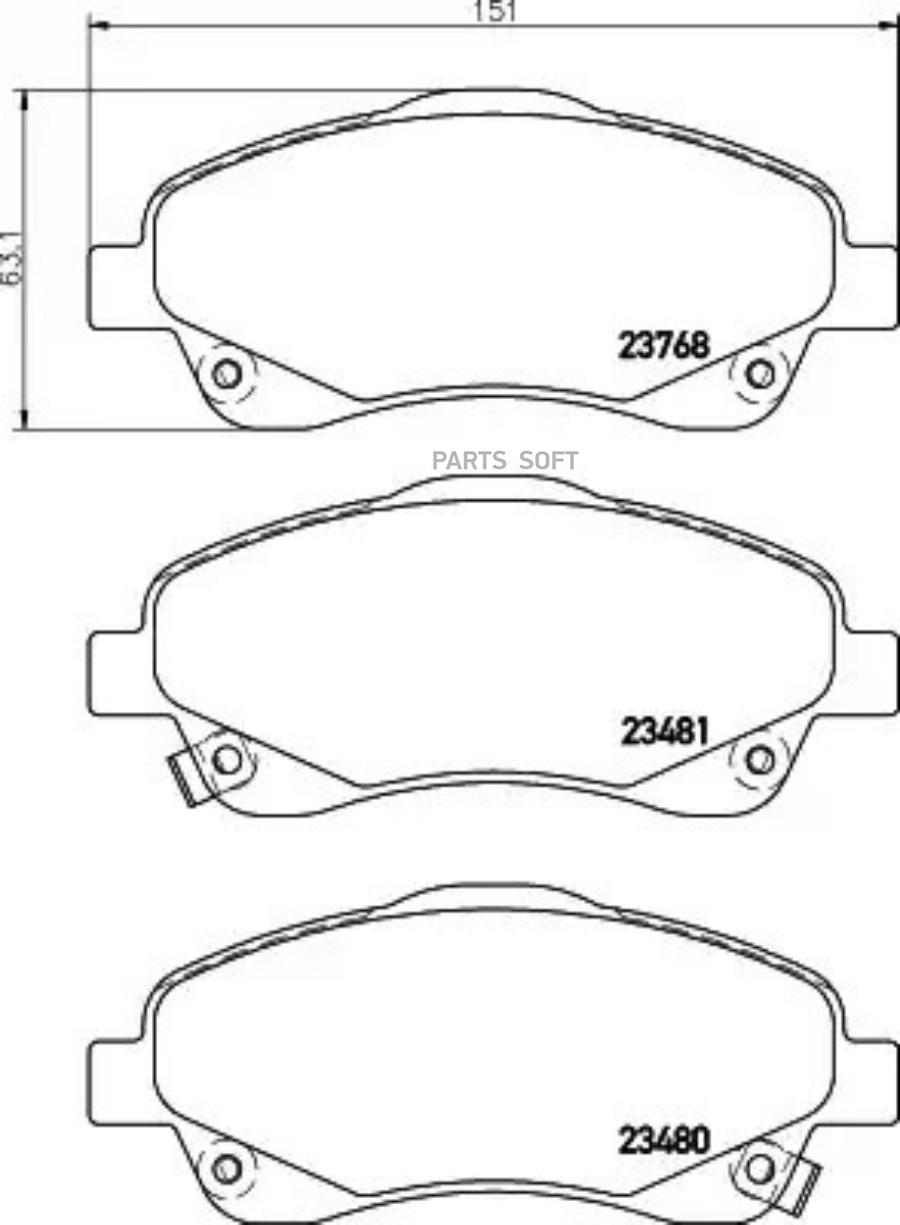 

Колодки дисковые передние toyota avensis 1.6-2.4d-4d 03> Np1048