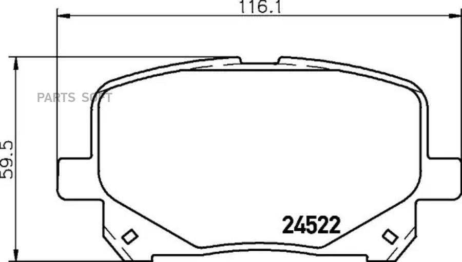 Np1065_колодки тормозные передние toyota camry 2.4/3.0 01-06