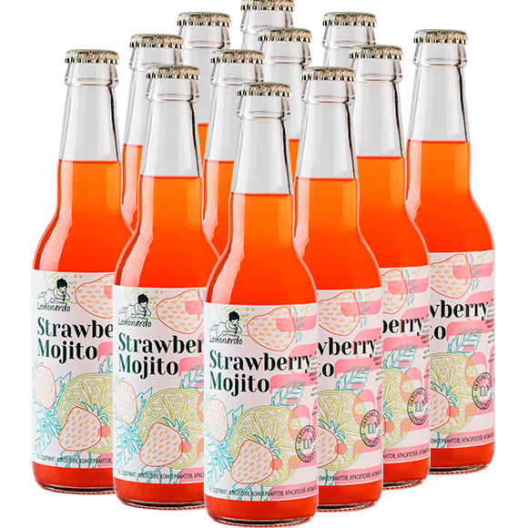 

Натуральный клубничный мохито со стевией / Lemonardo Strawberry Mojito Light, 330мл 12шт, Strawberry Mojito Light