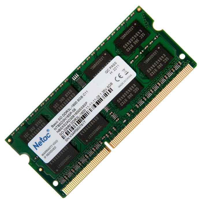 

Оперативная память Netac Basic (NTBSD3N16SP-08) DDR3L 1x8Gb 1600MHz, Basic