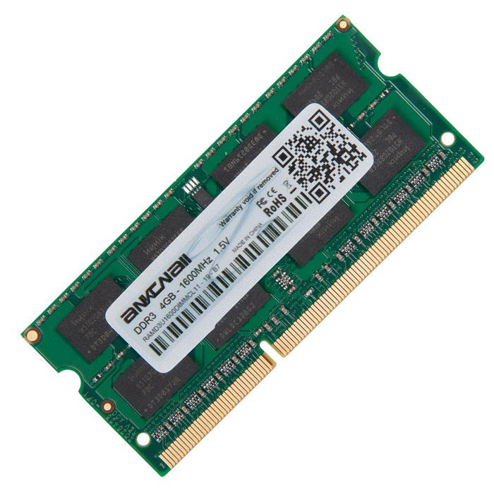 

Оперативная память Ankowall RAMD3S1600SODIMMCL11 (923205) DDR3 1x4Gb 1600MHz, RAMD3S1600SODIMMCL11