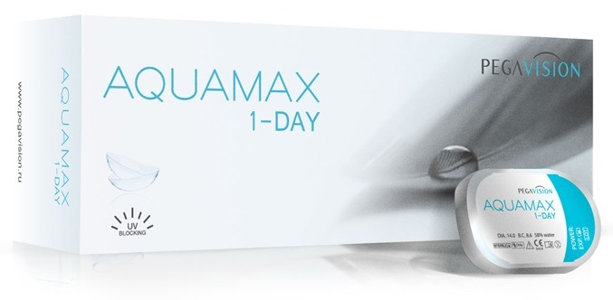 Купить Aquamax 1 Day 30 линз, Контактные линзы AQUAMAX 1-DAY 30 линз R 8, 6 -1, 25