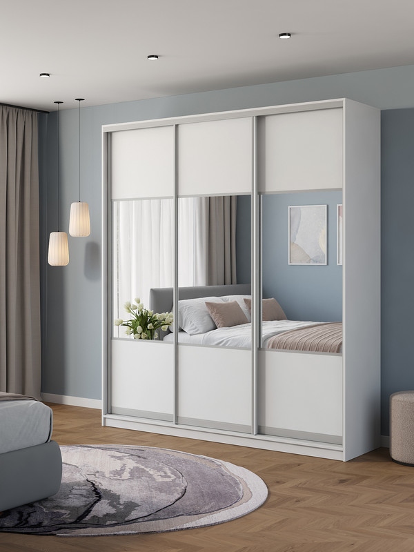 

Шкаф купе Армариум Атина 220х50х240 белый комбинированный, Атина03