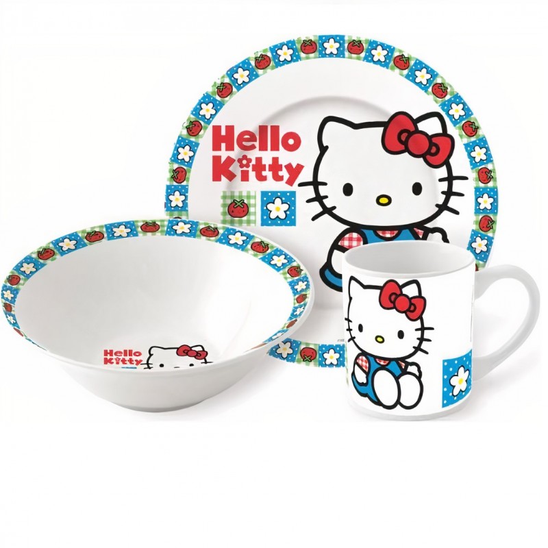 фото Набор посуды hello kitty - кружка, две тарелки stor