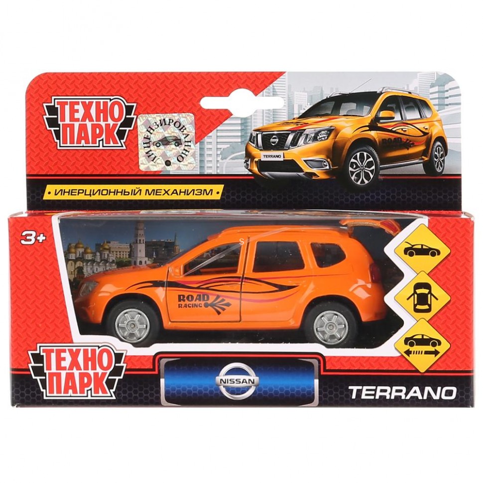 Машина Технопарк Nissan Terrano спорт 12 см., металл инерц машина технопарк металл свет звук пожарный поезд 19 см дверь инерц