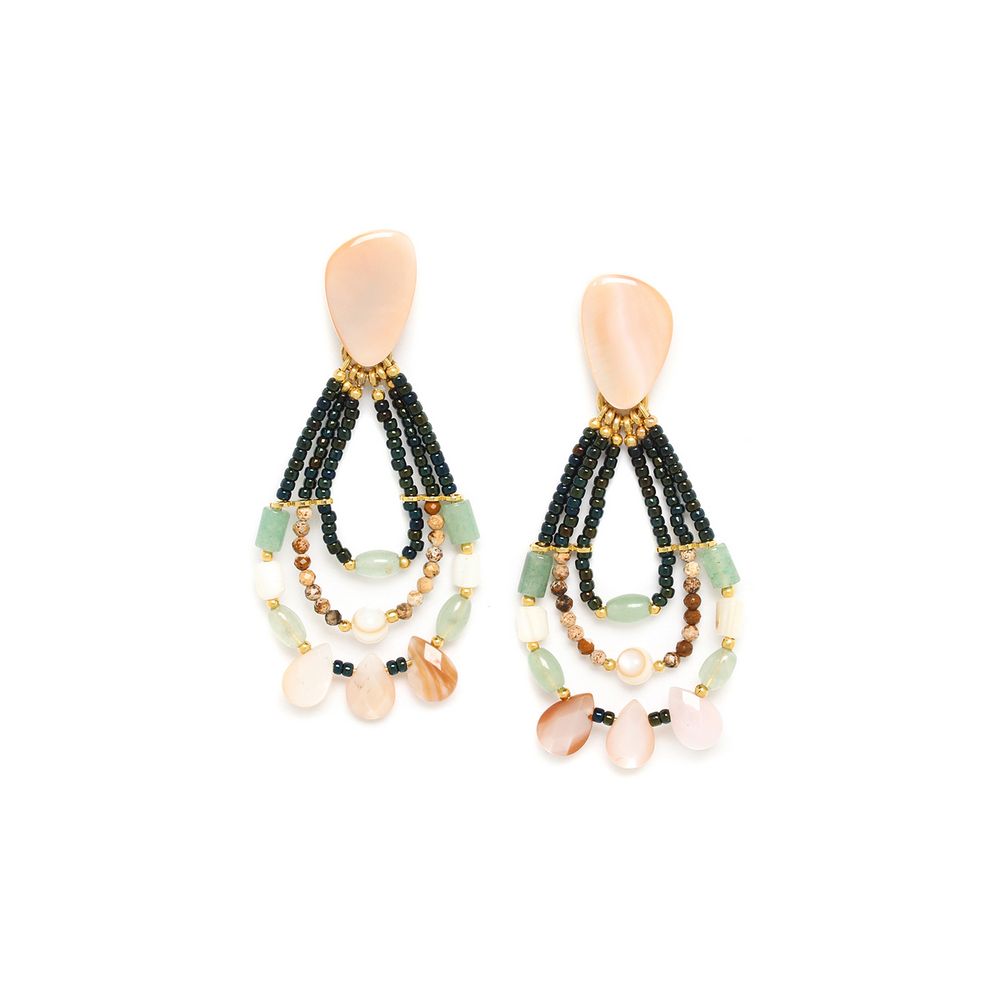 

Серьги из бижутерного сплава с авантюрином Nature Bijoux NB23.1-12-78132, NB23.1-12-78132