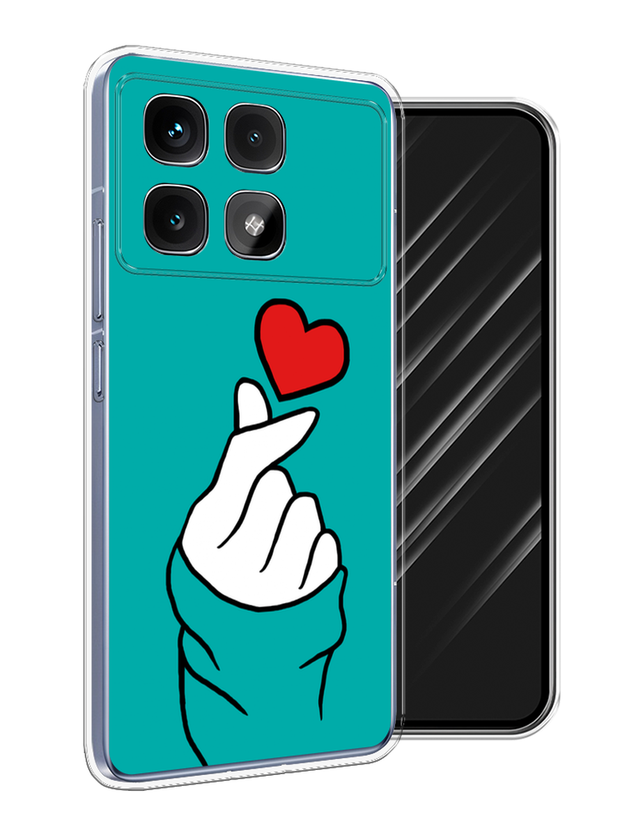 

Чехол Awog на Xiaomi Redmi K70 Ultra "Маленькое сердечко", Голубой;белый;красный, 323050-1