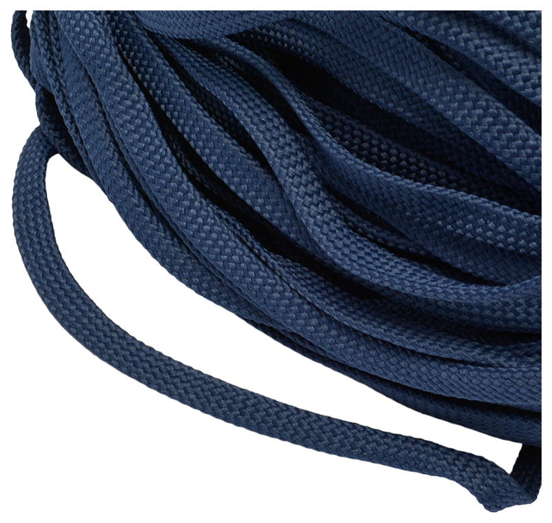 

Шнур плоский полиэфир 08 мм арт. 859 цв. т.синий уп.200м, Шнурки