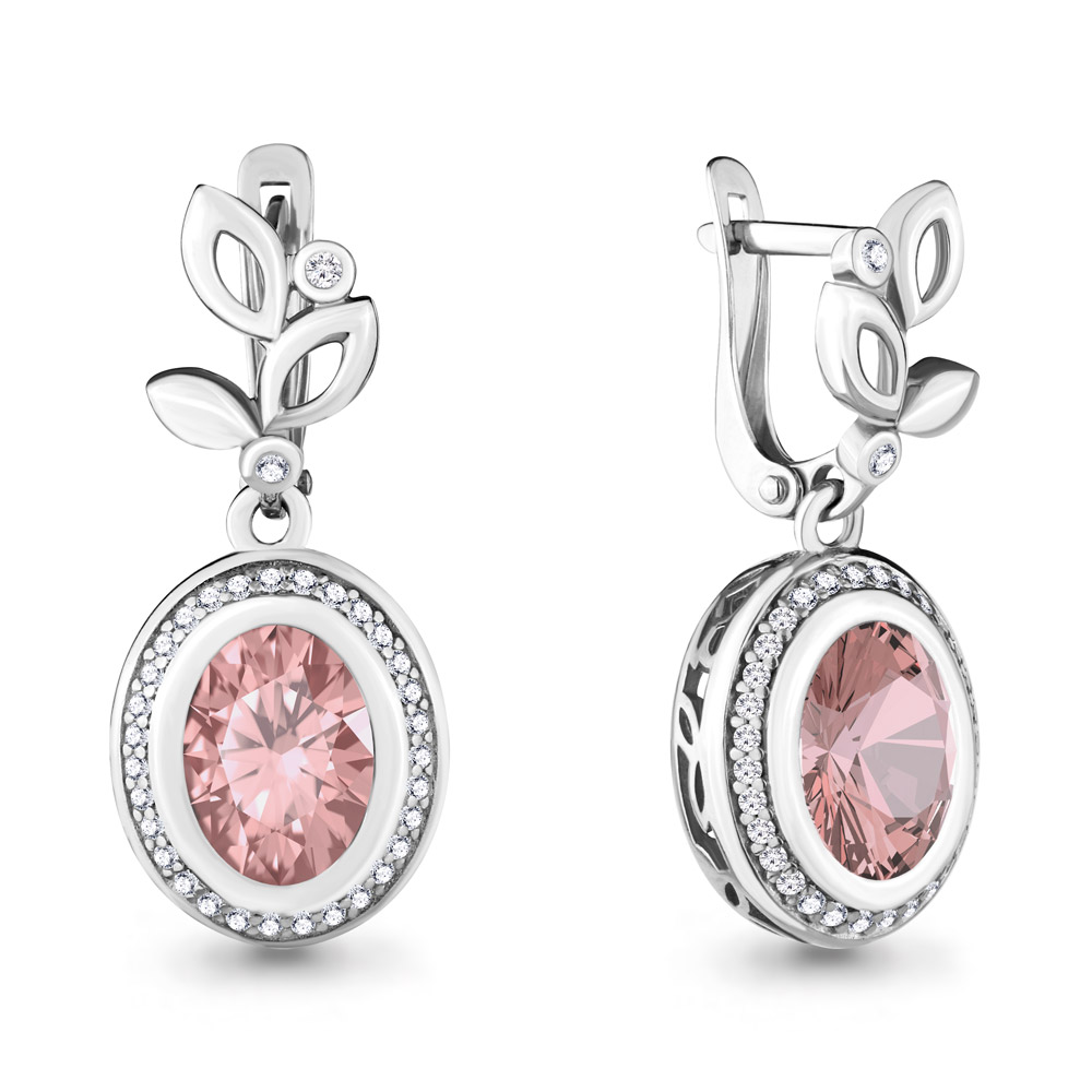 

Серьги из серебра с фианитом Aquamarine 4701890А_925_р, 4701890А_925_р