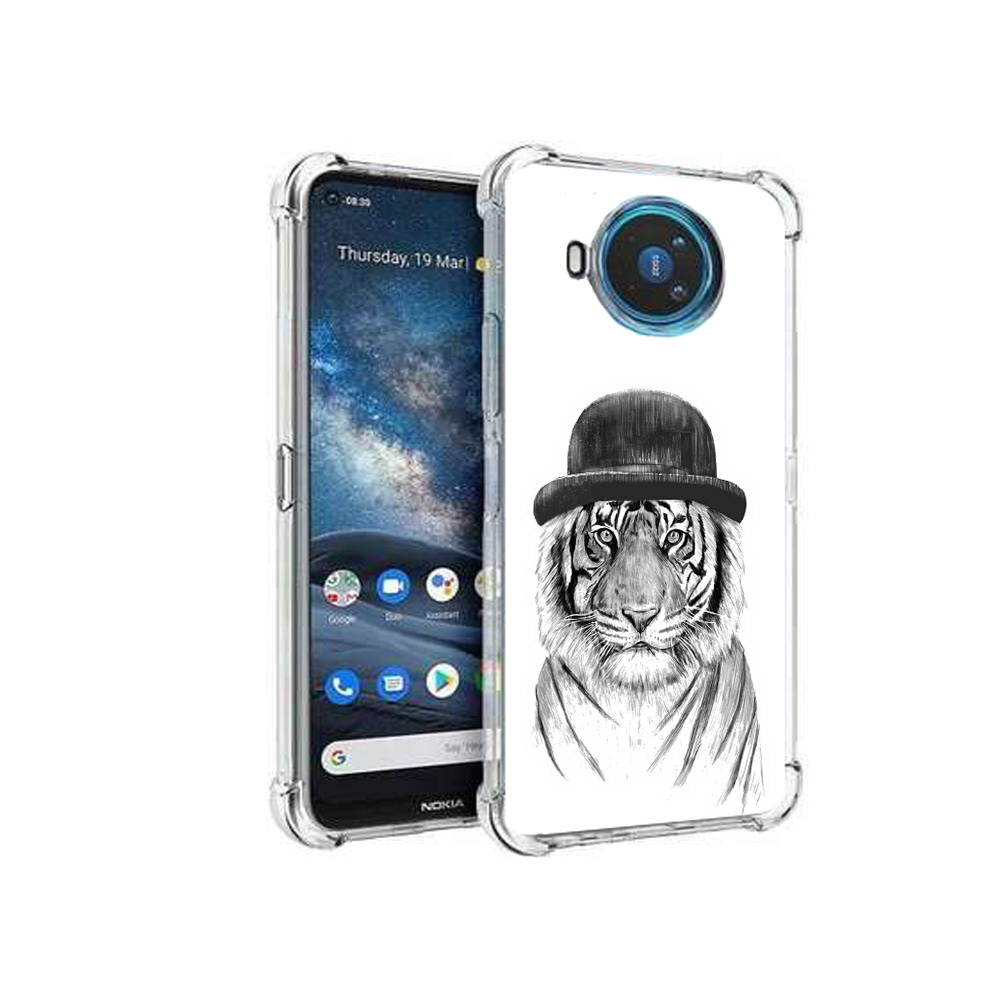 

Чехол MyPads Tocco для Nokia X100 тигр британец (PT227057.109.641), Прозрачный, Tocco