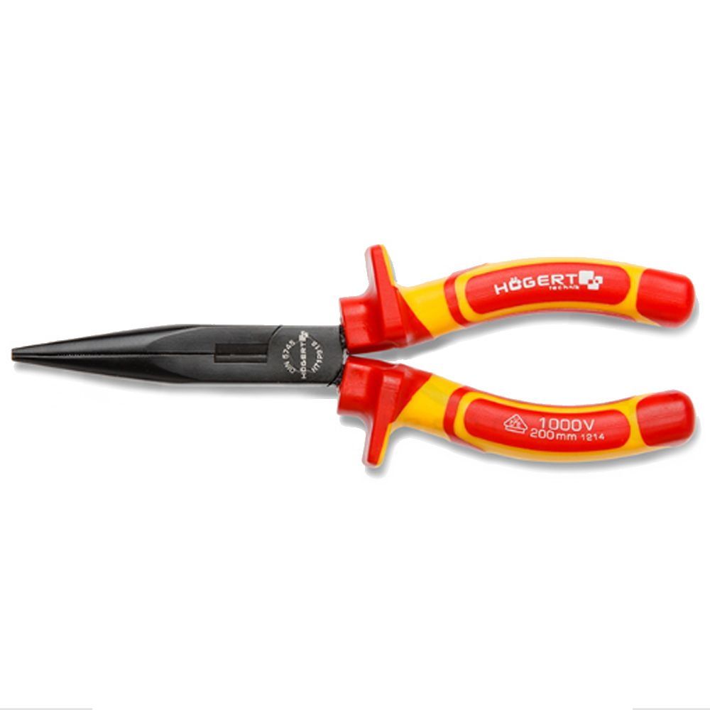 

Плоскогубцы диэлектрические с прямыми полукруглыми губками изолированные 160мм, 1000V