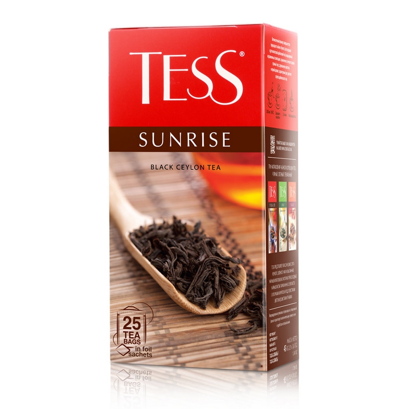 Чай TESS Санрайз черный байховый, 25пак/уп 0937-10, (2шт.)