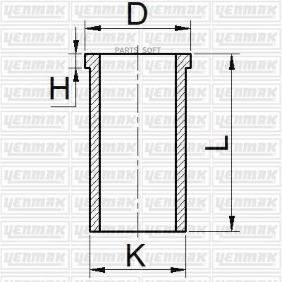 

YENMAK Гильза цилиндра MAZDA =86mm CREW CAP, E2200 VAN, PICK-UP R2, RF, 5165621000