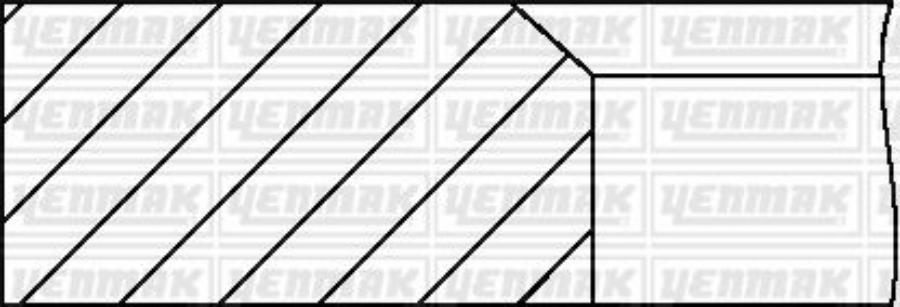 

YENMAK Кольца поршневые MERCEDES / SSANGYONG / STEYR / d=89 (STD), 9109617000