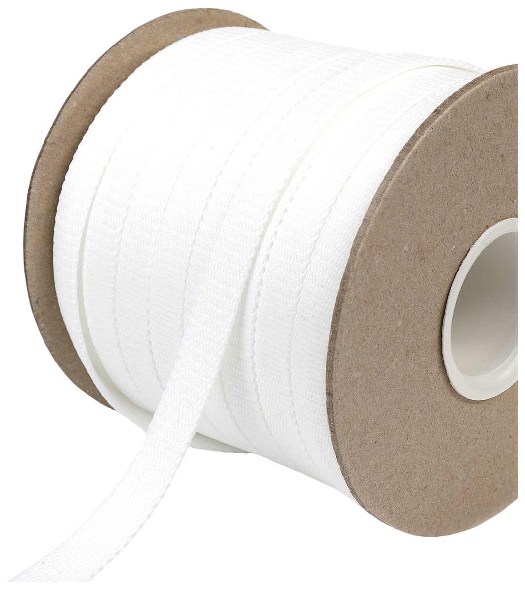 

Шнур плоский полиэфир 12-15мм арт. 06с2341 цв. белый уп.50м, Шнурки