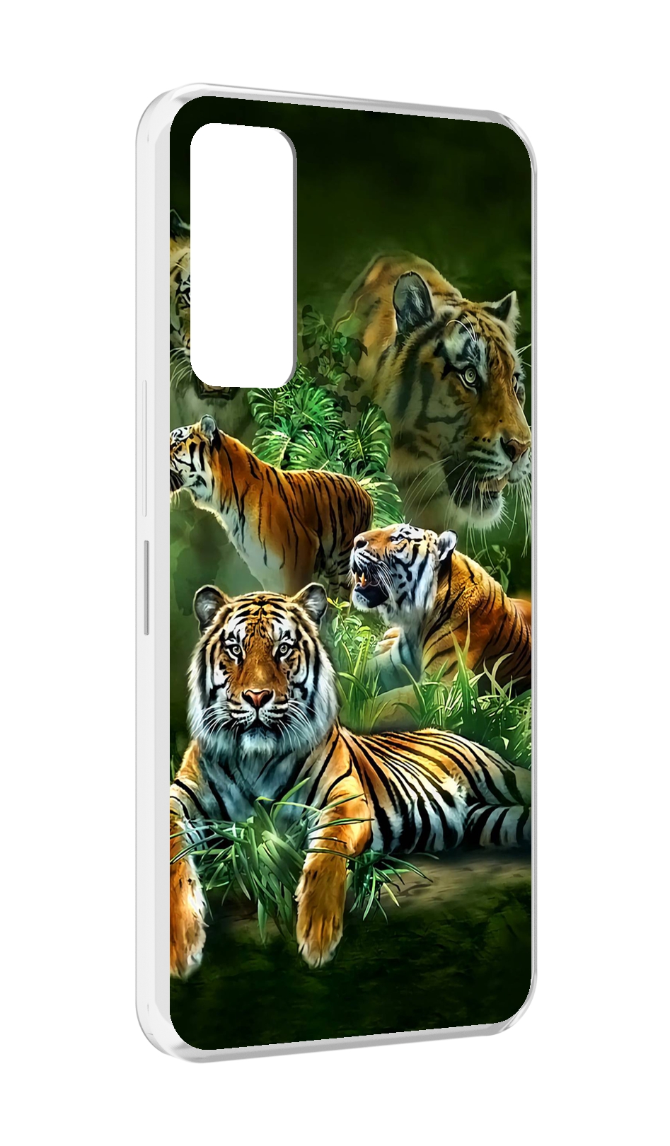 

Чехол MyPads Тигры для TCL 30 / TCL 30 5G / TCL 30+ plus, Прозрачный, Tocco