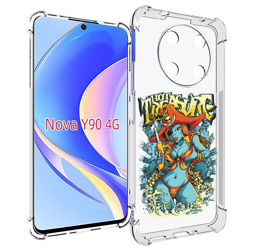 

Чехол MyPads нарисованная синяя девушка комикс для Huawei Nova Y90 (CTR-LX1), Tocco
