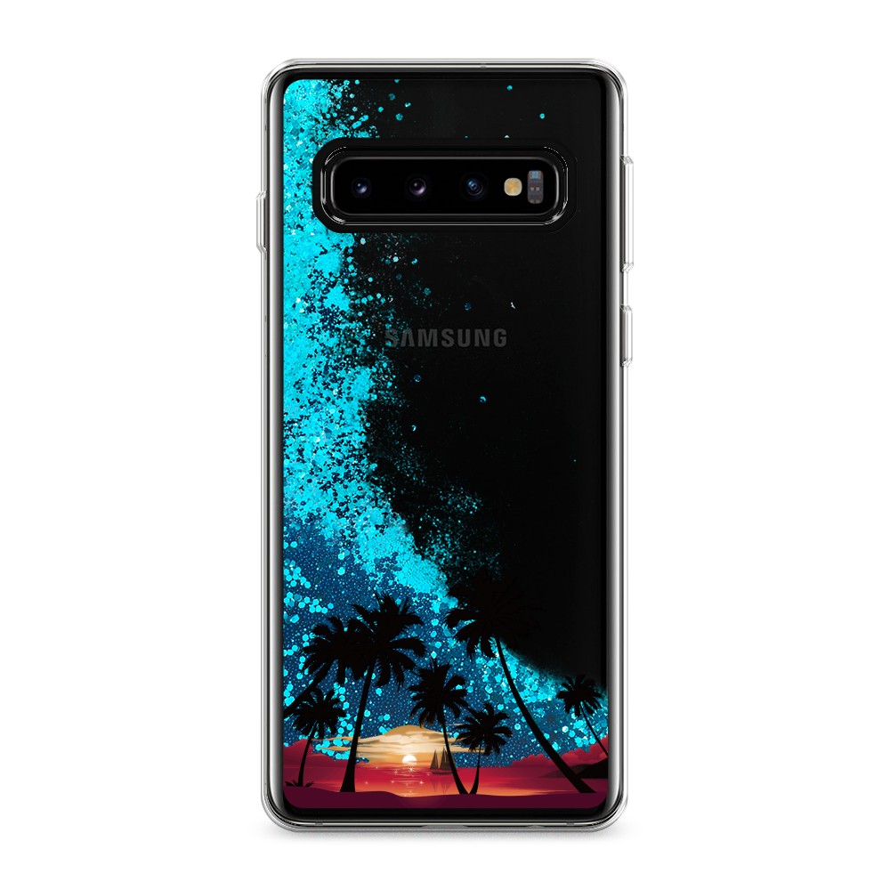 

Чехол Awog на Samsung Galaxy S10 "Закат и пальмы", Разноцветный, 27093-1