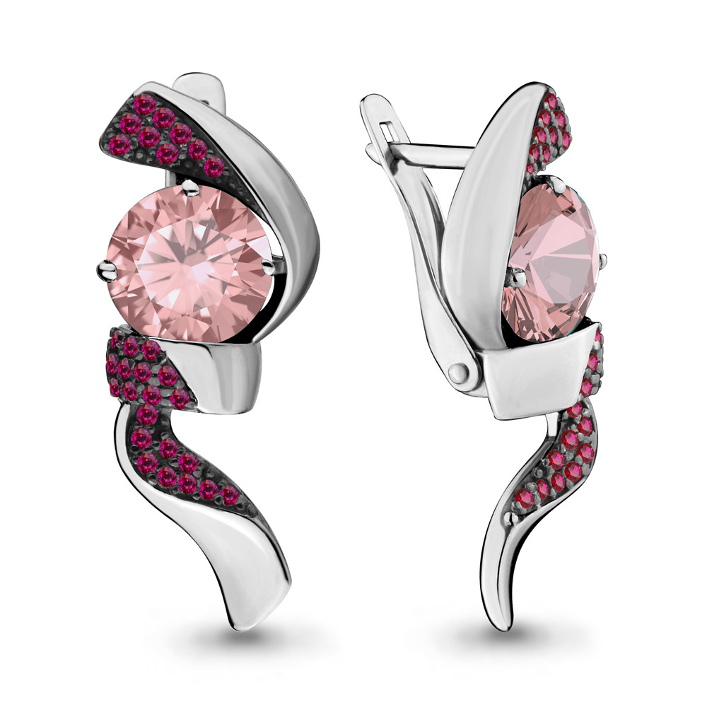 

Серьги из серебра с корундом Aquamarine 4702190В_925_р, 4702190В_925_р