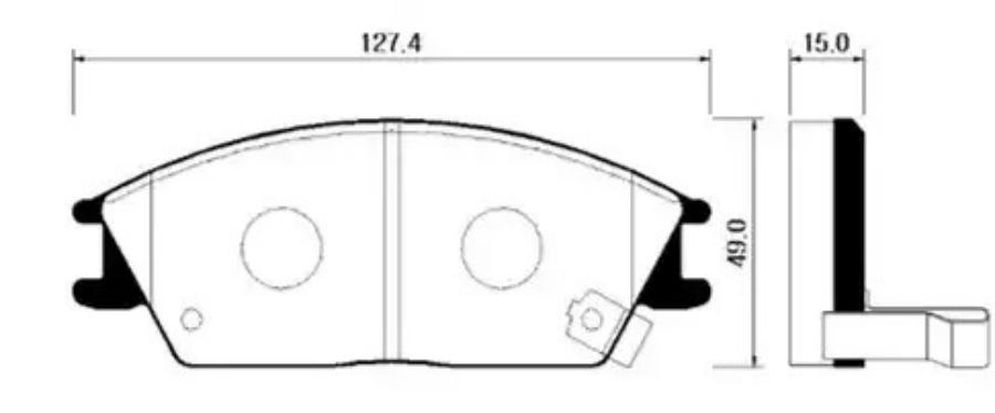 

HSB HP0004 Колодки тормозные дисковые передн HYUNDAI: ACCENT 94-05, GETZ 02-, LANTRA 90-00