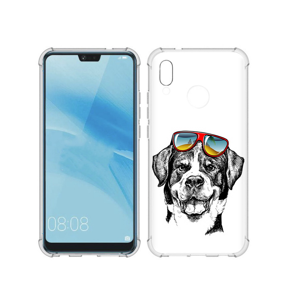 

Чехол MyPads Tocco для Huawei P20 Lite счастливая собака (PT130405.51.631), Прозрачный, Tocco