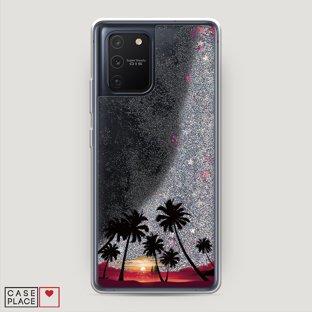 

Чехол Awog на Samsung Galaxy S10 Lite / Самсунг S10 Lite "Закат и пальмы", Разноцветный, 210091-1