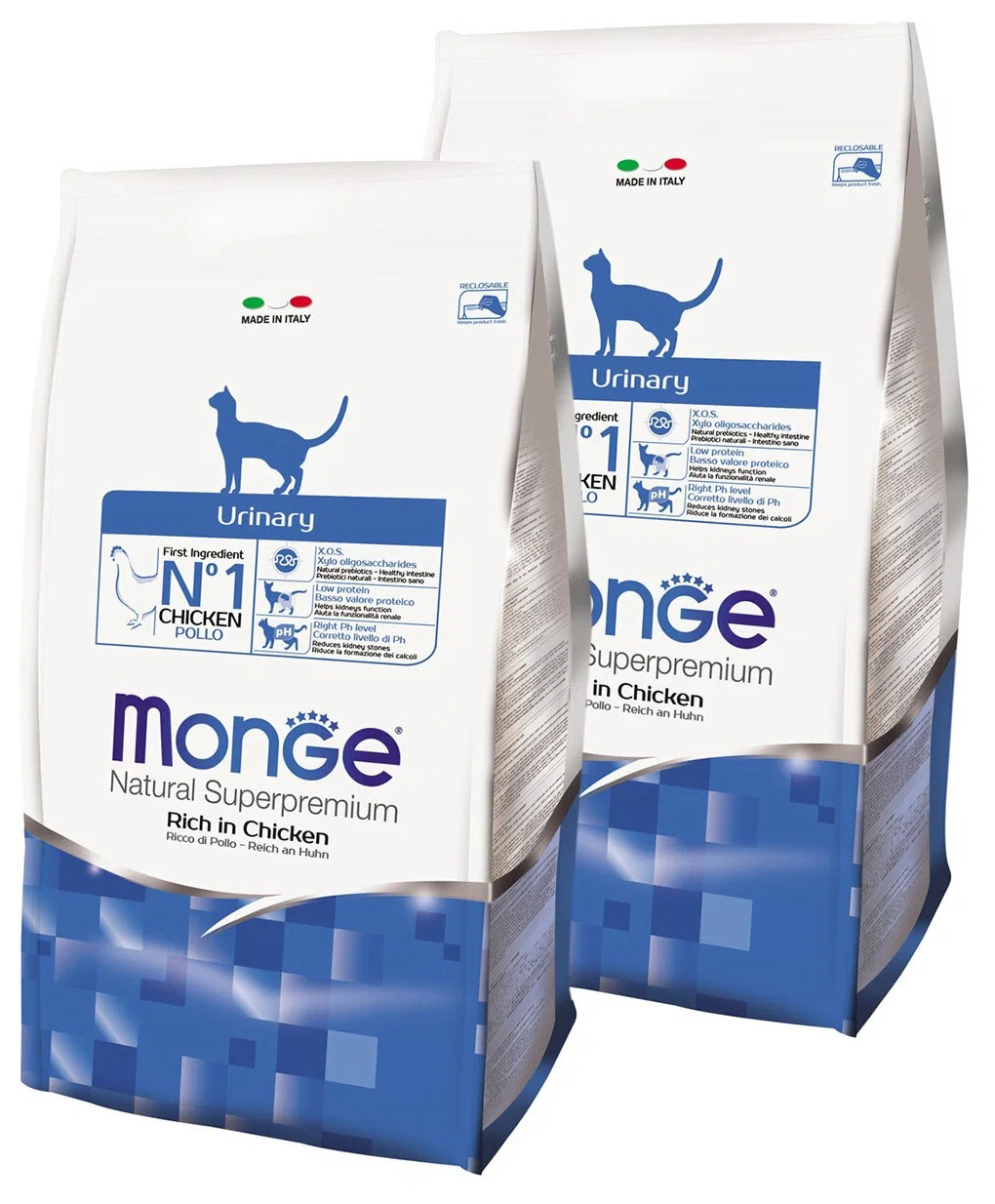 

MONGE MONGE CAT URINARY CHICKEN для взрослых кошек при мочекаменной болезни с курицей (10