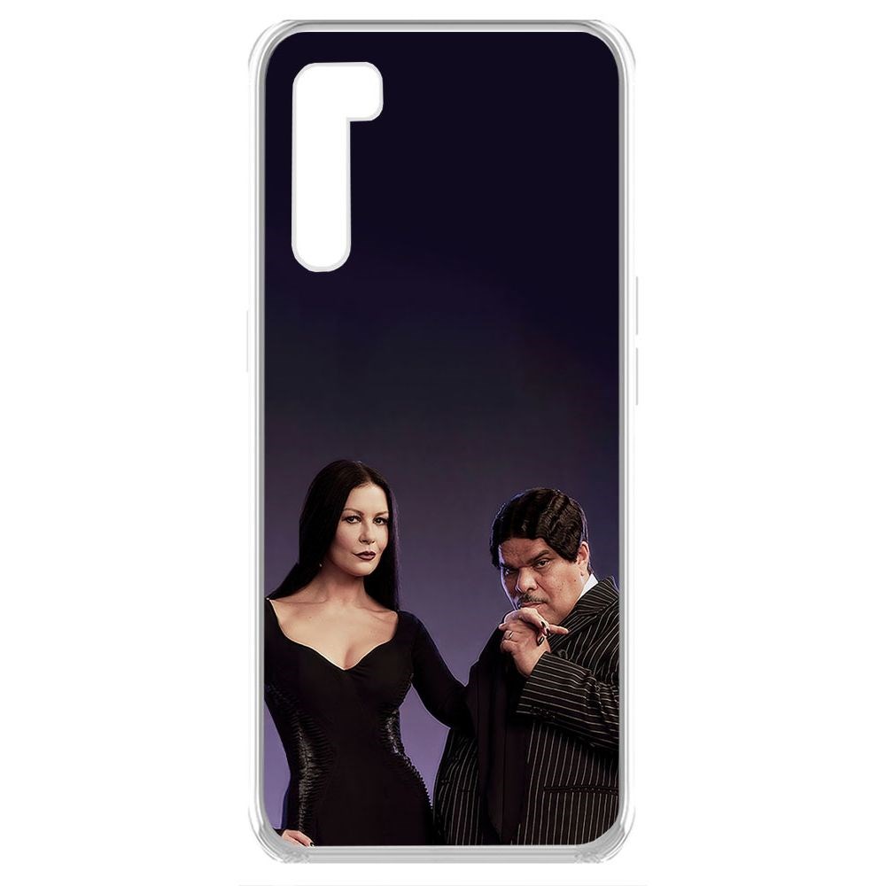 

Чехол-накладка Krutoff Clear Case Уэнсдей Аддамс - Мортиша и Гомес для Oppo A91