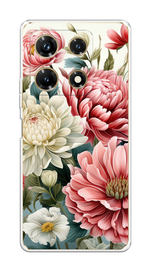 

Чехол на Infinix Note 30 Pro "Садовые цветы рисунок", Розовый;зеленый;белый, 3104550-1