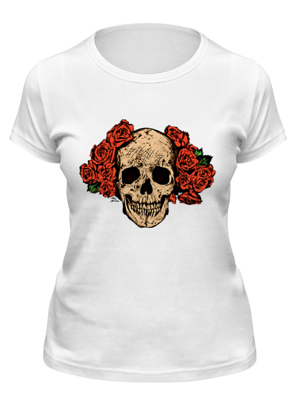 

Футболка женская Printio Mrs. skull белая M, Белый, Mrs. skull