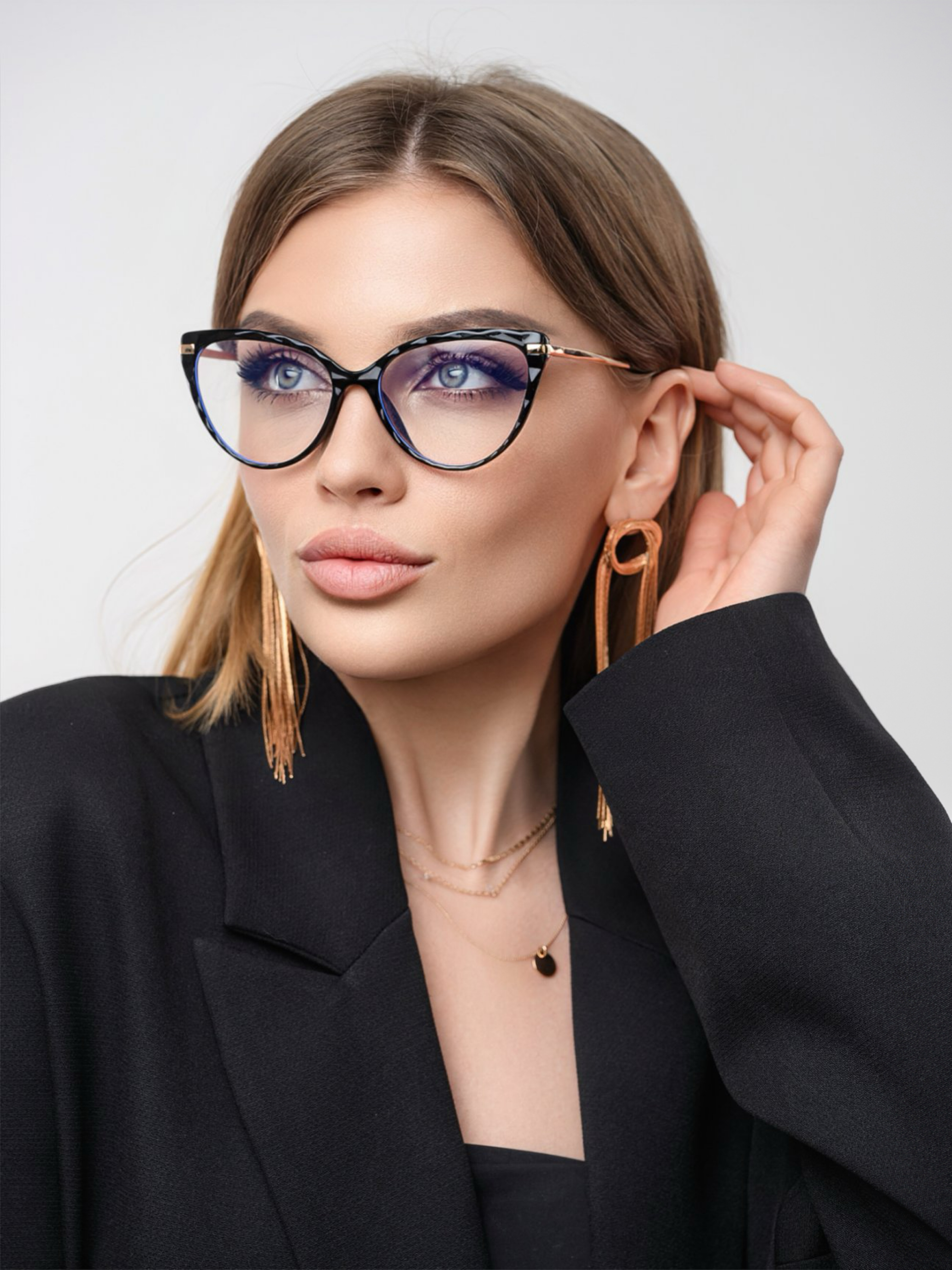 

Оправа для очков женская Pretty Mania DT066 черная, DT066