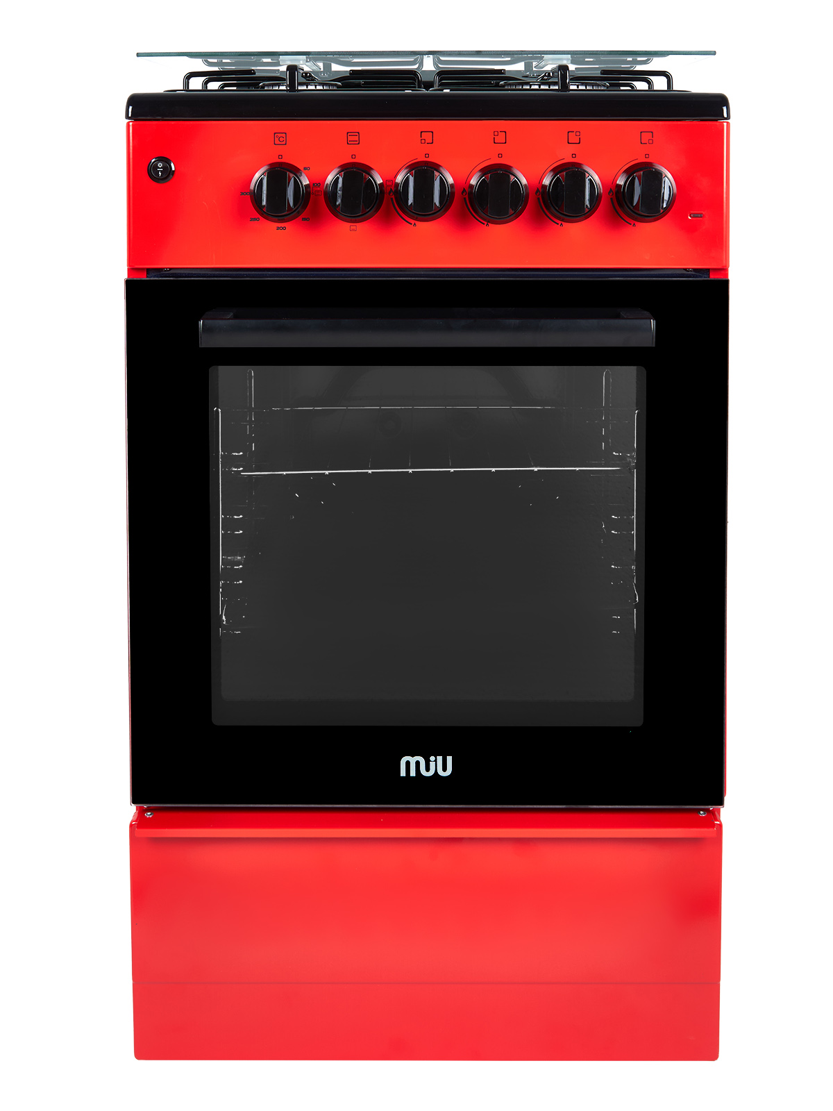 Комбинированная плита MIU 5014 ERP ГК LUX красный кастрюля 3 л стеклянная крышка антипригарное покрытие тёмный мрамор