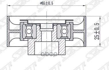 SAT ST-1731709 Обводной ролик приводного ремня CITROEN JUMPERFIAT DUCATOFORD TRANSITPEU 1166₽