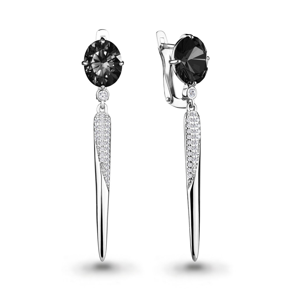 

Серьги из серебра с кристаллом Aquamarine 4702483А_925_р, 4702483А_925_р