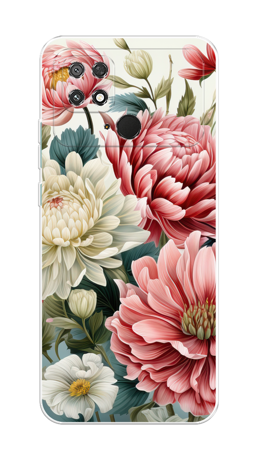 

Чехол на Xiaomi Poco C40 "Садовые цветы рисунок", Розовый;зеленый;белый, 315850-1