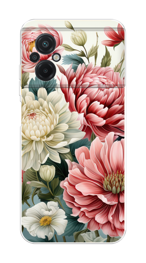 

Чехол на Xiaomi Poco M5 "Садовые цветы рисунок", Розовый;зеленый;белый, 316450-1