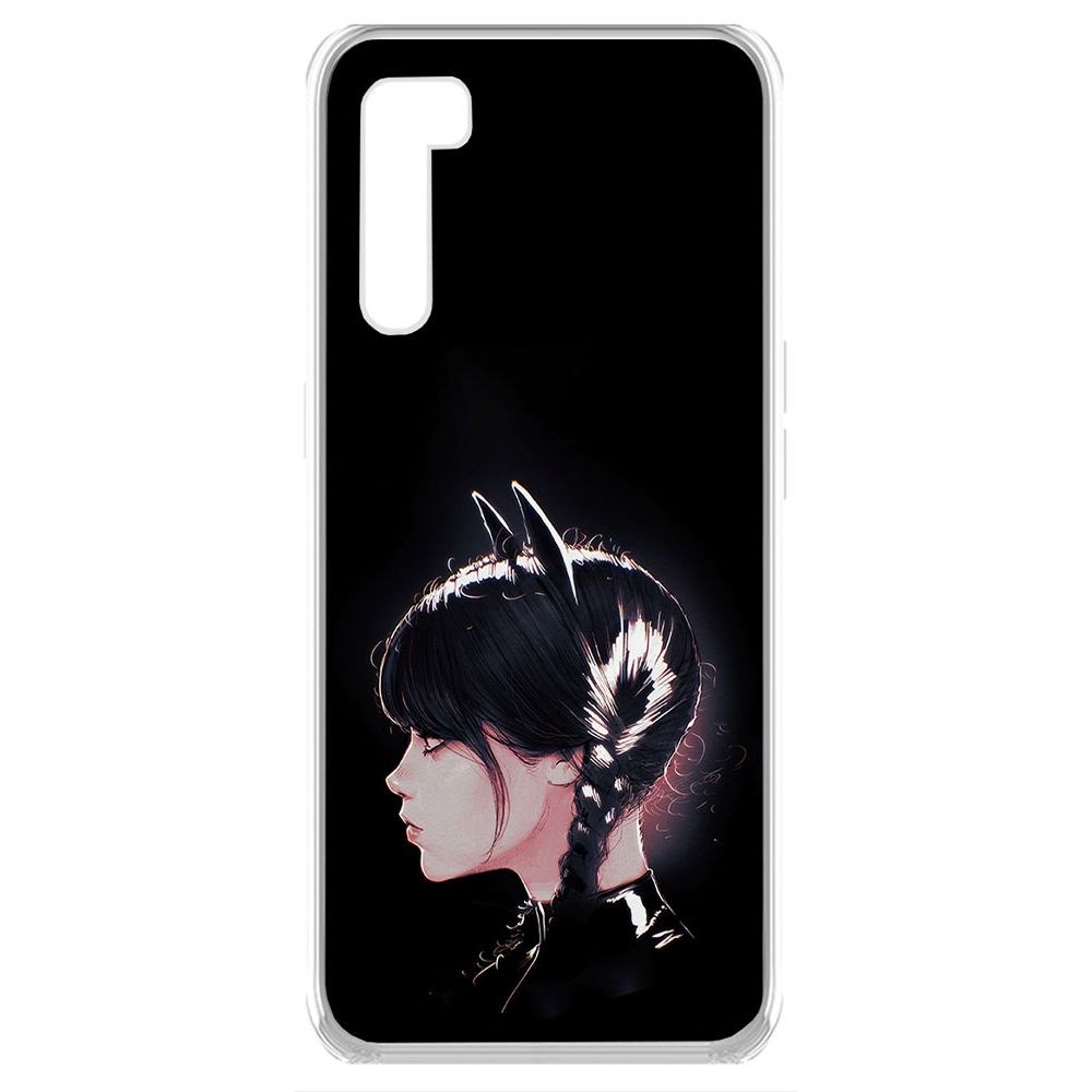

Чехол-накладка Krutoff Clear Case Уэнсдей Аддамс - Кошка Уэнсдей для Oppo F15