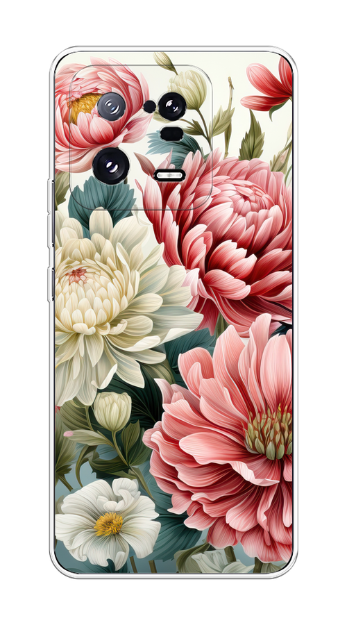 

Чехол на Xiaomi 13 Pro 5G "Садовые цветы рисунок", Розовый;зеленый;белый, 317350-1