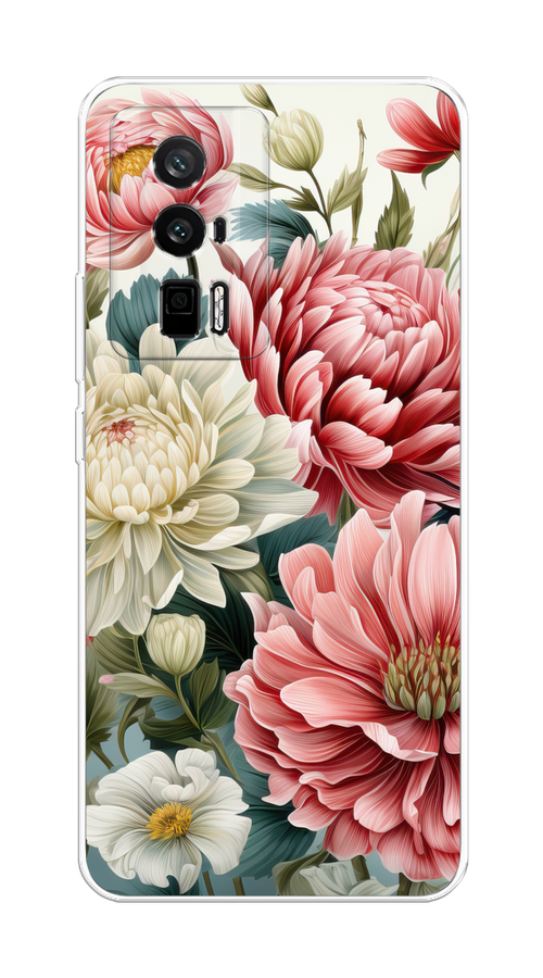 

Чехол на Xiaomi Redmi K60/Poco F5 Pro "Садовые цветы рисунок", Розовый;зеленый;белый, 317450-1