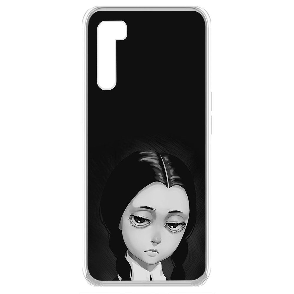 

Чехол-накладка Krutoff Clear Case Уэнсдей Аддамс - Рисованная Уэнсдей для Oppo F15