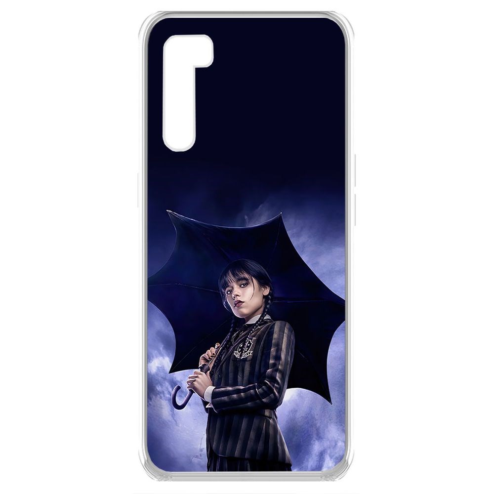 

Чехол-накладка Krutoff Clear Case Уэнсдей Аддамс - Уэнсдей под зонтом для Oppo F15