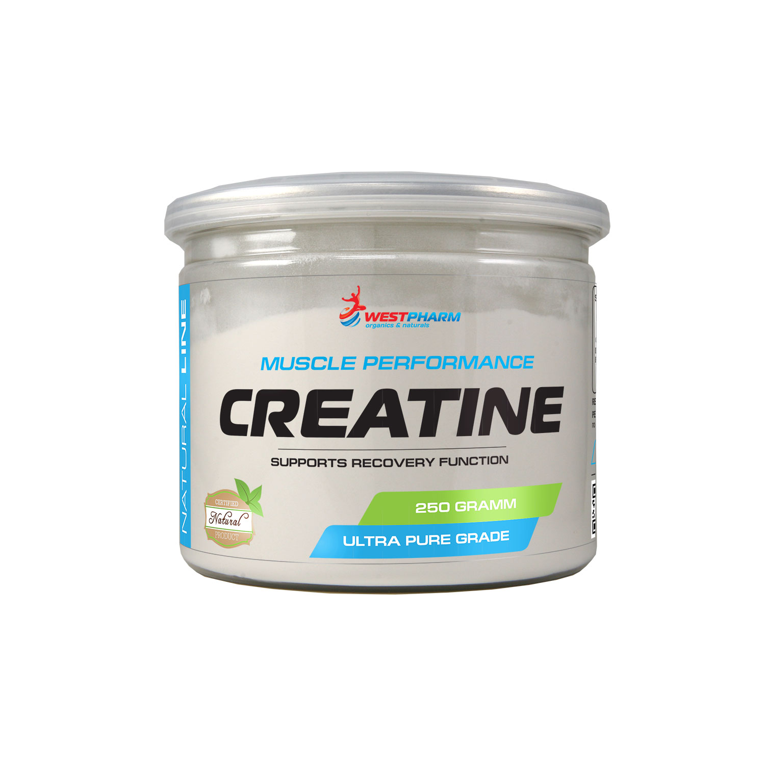 Креатин WestPharm Natural Line Creatine, 250 гр., 50 порций