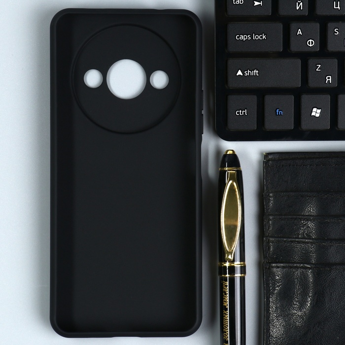 

Чехол BoraSCO Mate для Xiaomi Redmi A3, силиконовый, матовый, черный