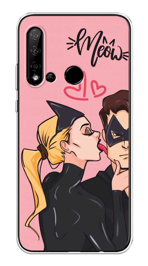 

Чехол Awog на Huawei P20 Lite 2019/Nova 5i "Kiss of Cat Woman", Розовый;черный;бежевый, 69850-1