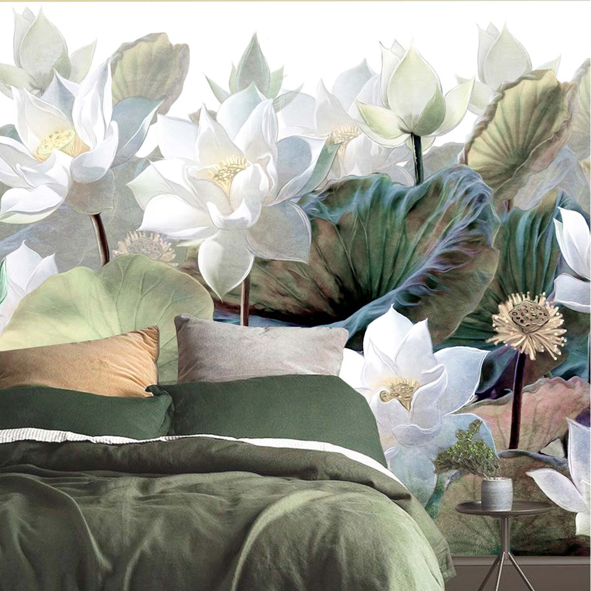 фото Бумажные фотообои бесшовные verol цветы 3,1 м2 200х155 см декор для дома интерьер обои