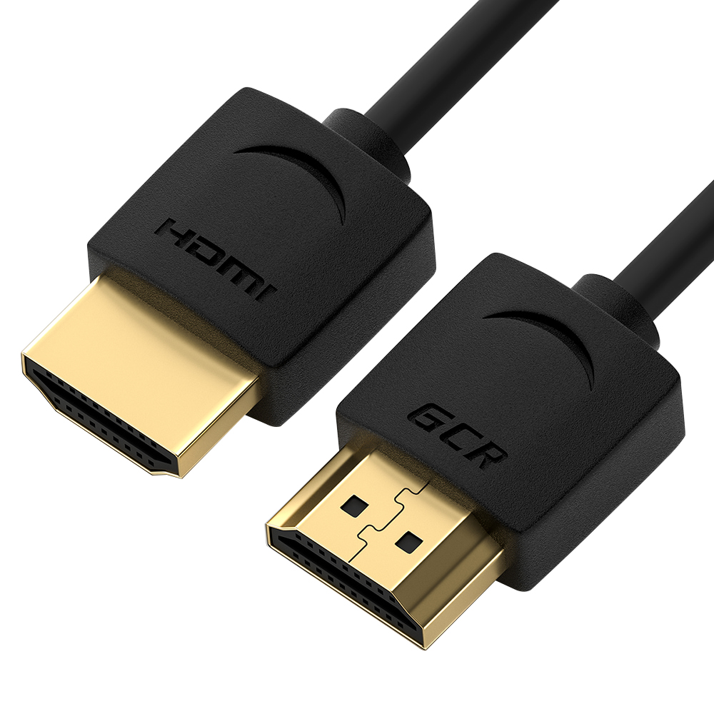

GREENСONNECT м (GCR-51592), GCR Кабель SLIM 0.5m HDMI 2.0, черный, OD3.8mm, HDR 4:2:2, Ultra HD, 4K 60 fps 60Hz, 3D, AUDIO, 18.0 Гбит/с, 30/30 AWG (GCR-51592)