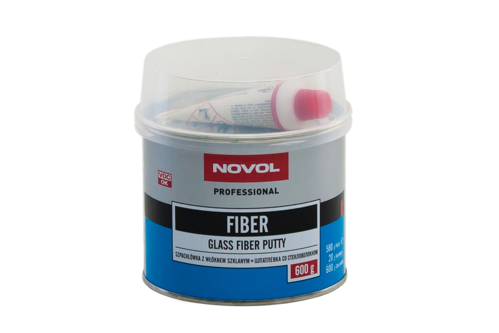 

Шпатлевка автомобильная Novol Fiber Glass Putty 0,6 кг., Зеленый, Шпатлевка со стекловолокном Novol Fiber Glass Putty