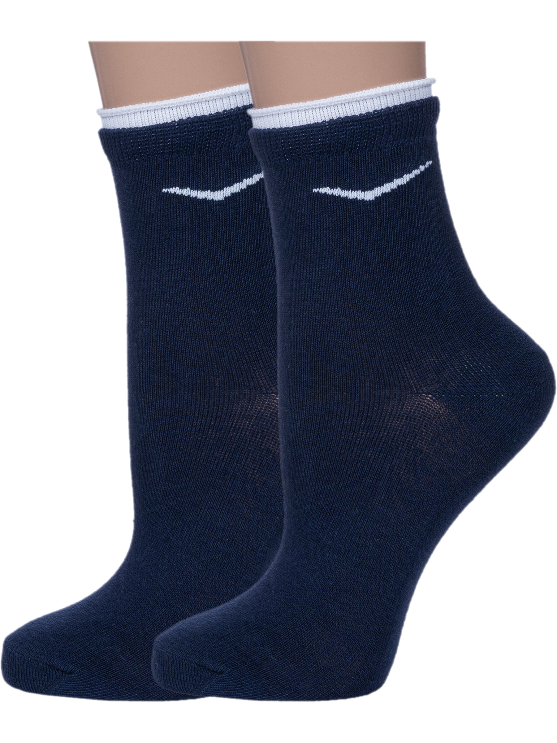 Комплект носков женских Смоленская Чулочная Фабрика 2-4С63 синих 23, 2 пары